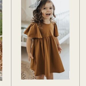 Knotted Fern, 3T camel color dress